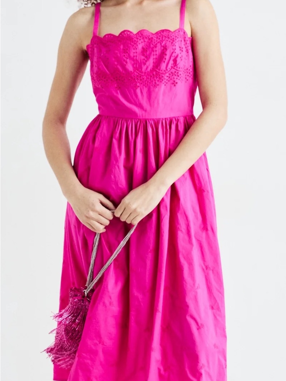 Eyelet Midi Dress